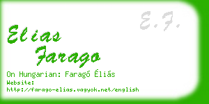 elias farago business card