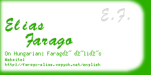 elias farago business card